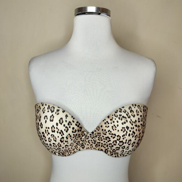 Victoria's Secret Strapless Bra 34C Cheetah Print - Picture 1 of 7